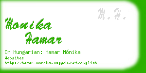 monika hamar business card